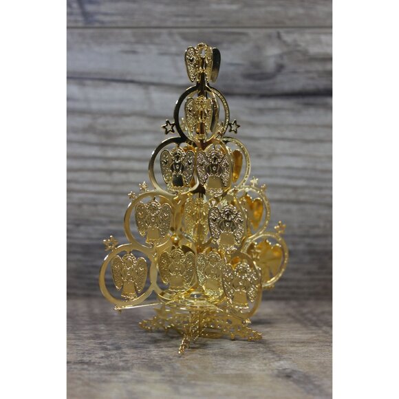Danbury Mint gold plated brass filigree holiday keepsake ornament set of 3‎ - Picture 11 of 16